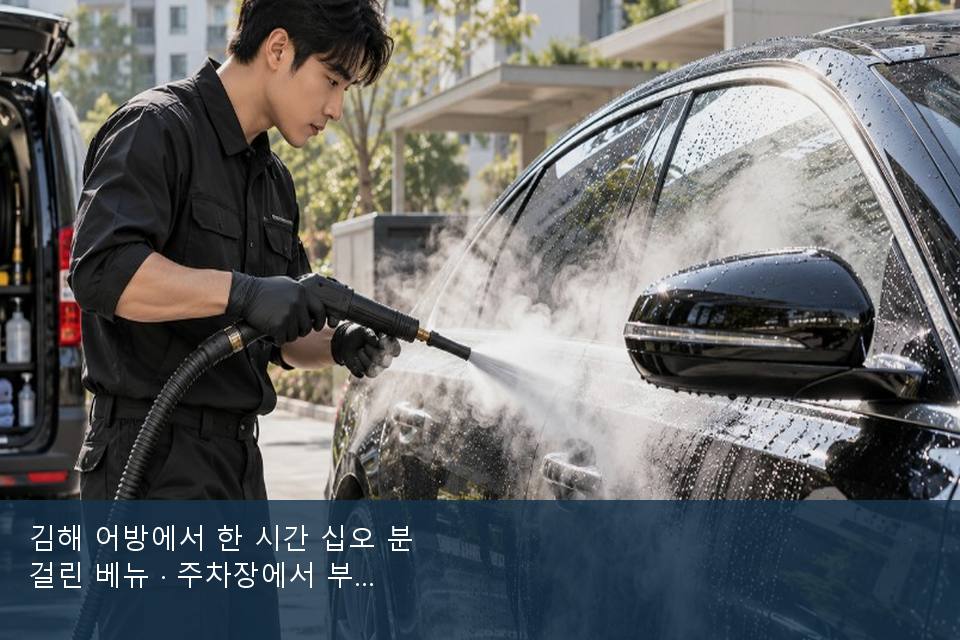 김해 어방에서 한 시간 십오 분 걸린 베뉴 · 주차장에서 부른 날