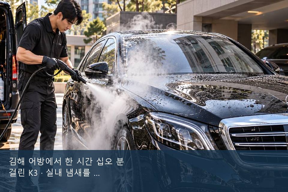 김해 어방에서 한 시간 십오 분 걸린 K3 · 실내 냄새를 연 기록