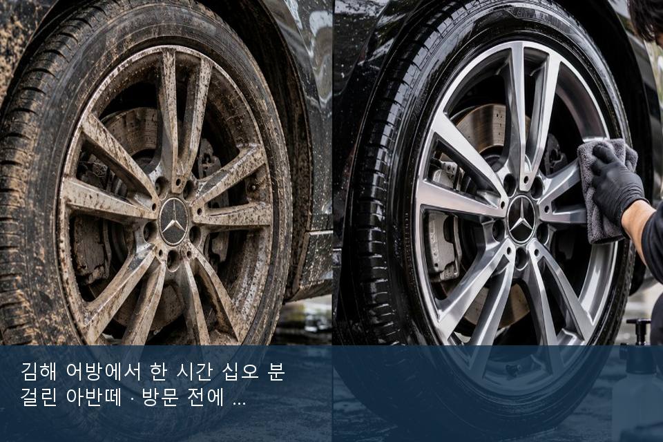 김해 어방에서 한 시간 십오 분 걸린 아반떼 · 방문 전에 확인한 것